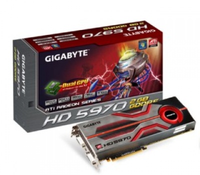 Imagine Placa video Gigabyte ATI Radeon HD 5970 PCI-E  2GB R597D5-2GD-B